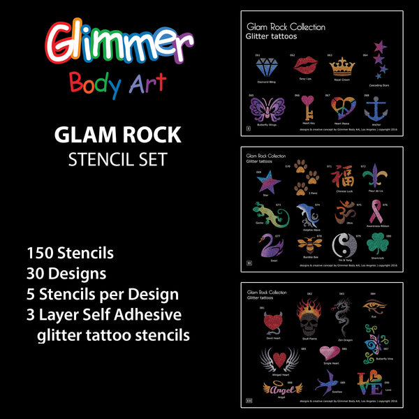 GLAM ROCK Stencil Set