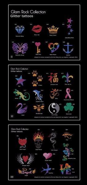 Glam Rocks Outline Posters / Design Sheets / Banners - Glimmer Body Art