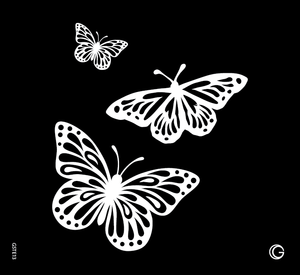 Butterfly Trio HD Stencil