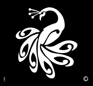 Peacock HD Stencil