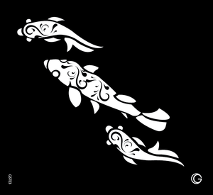 Koi Trio HD Stencil