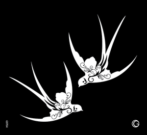 Twin Swallows HD Stencil