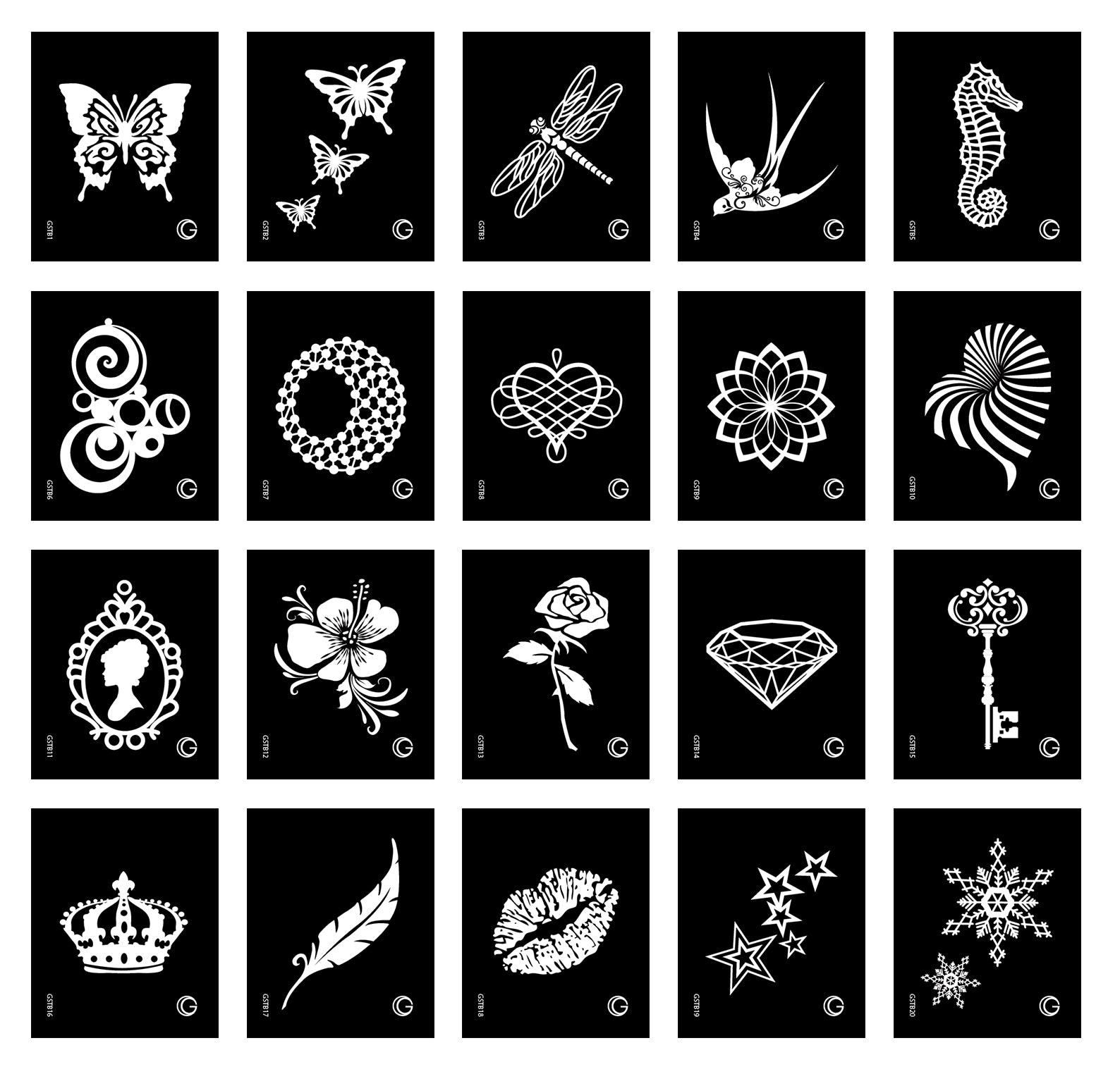 Tattoos For All HD Stencil Set - Glimmer Body Art tattoos-for-all-hd-stencil-set-glimmer-body-art