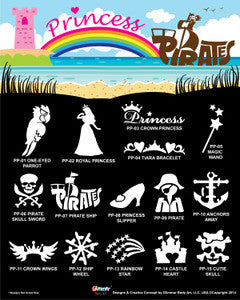 **NEW Princess & Pirates Stencil Set with Poster