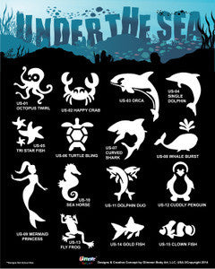 **NEW Under the Sea Stencil Set with Poster